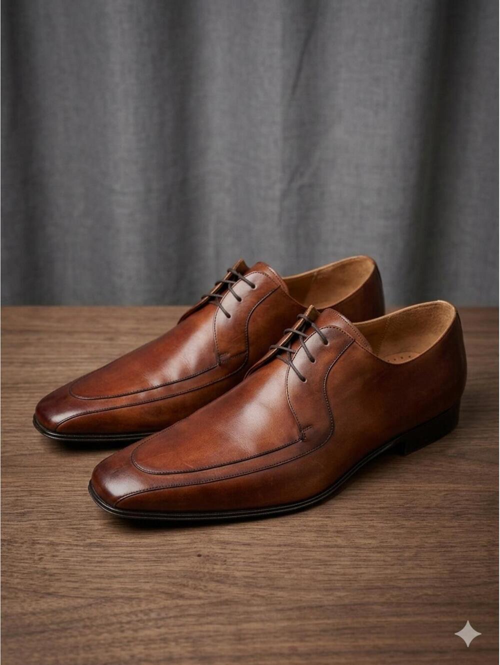 Magnanni Apron Toe Derby Oxford in Tobaco size 44.5 or US 11
